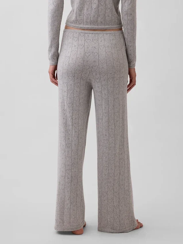 Leichte CashSoft-Pointelle-Herz-Pyjama-Hose