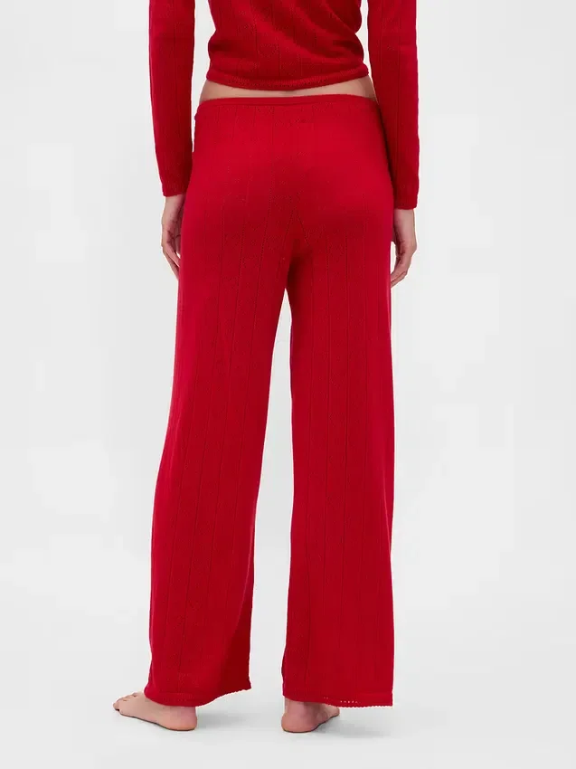 Leichte CashSoft-Pointelle-Herz-Pyjama-Hose