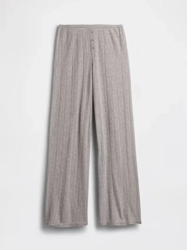 Leichte CashSoft-Pointelle-Herz-Pyjama-Hose