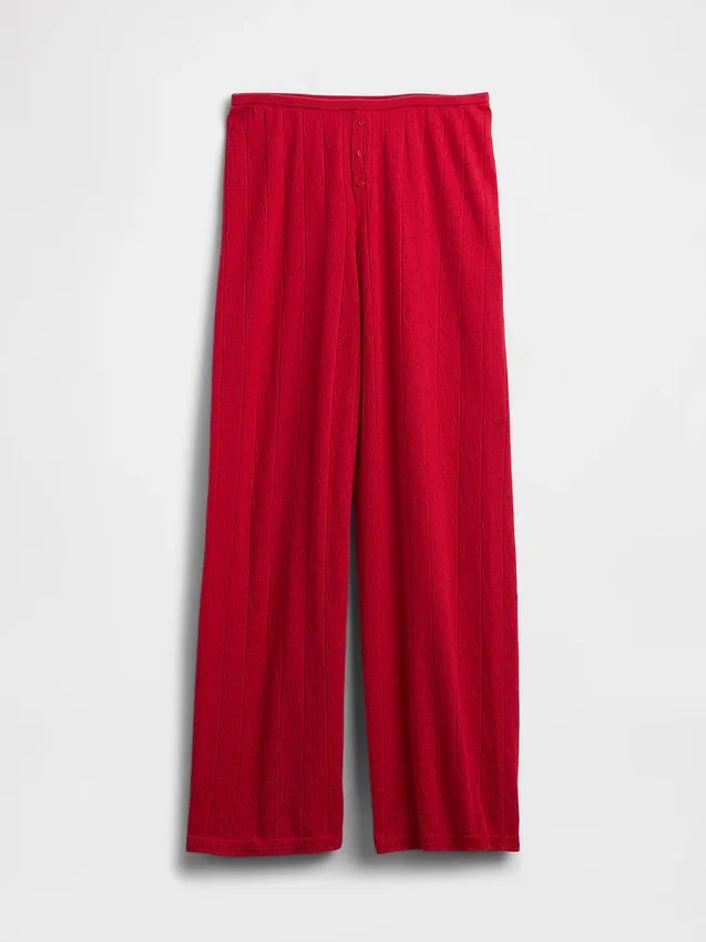 Leichte CashSoft-Pointelle-Herz-Pyjama-Hose