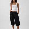 Leichte Culotte-Hose aus Baumwollgaze