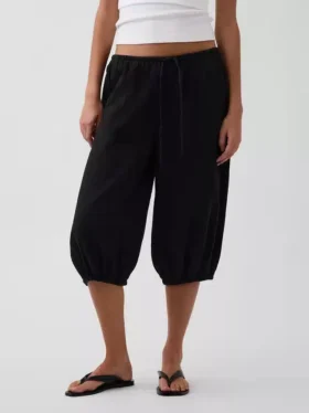 Leichte Culotte-Hose aus Baumwollgaze