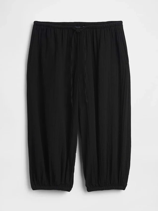 Leichte Culotte-Hose aus Baumwollgaze