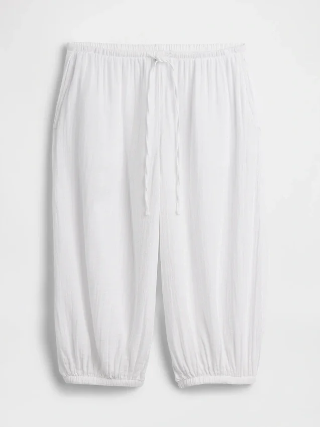 Leichte Culotte-Hose aus Baumwollgaze