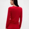 Leichtes CashSoft-Pointelle-Pyjama-Oberteil mit Herzmotiv
