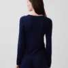 Leichtes CashSoft-Pointelle-Pyjama-Oberteil mit Herzmotiv