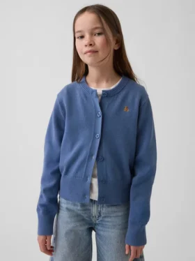 Locker sitzende, kurze Strickjacke für Kinder
