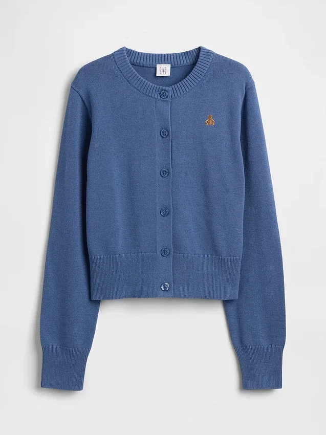 Locker sitzende, kurze Strickjacke für Kinder