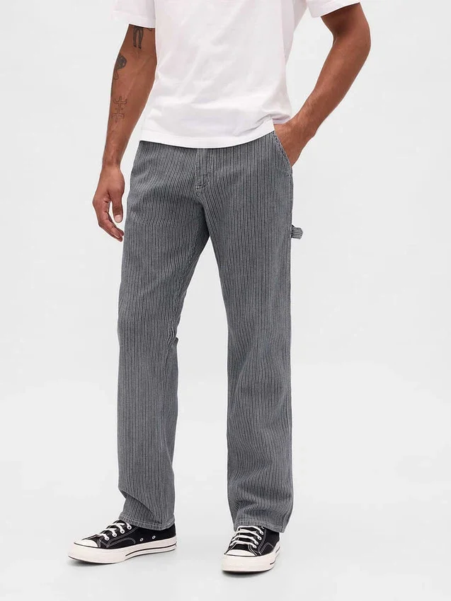 Locker sitzende Straight-Carpenter-Jeans