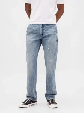 Locker sitzende Straight-Carpenter-Jeans