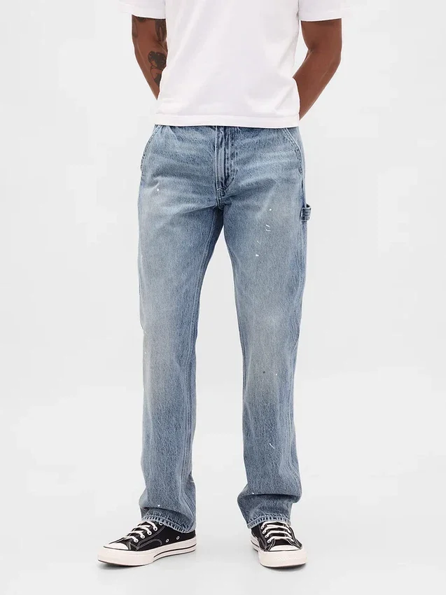 Locker sitzende Straight-Carpenter-Jeans
