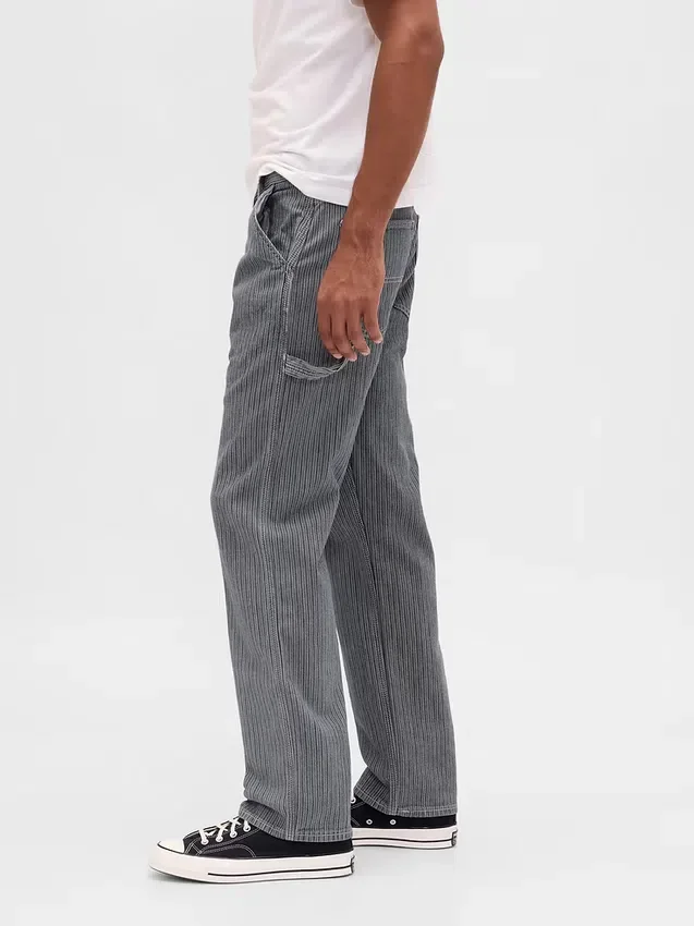 Locker sitzende Straight-Carpenter-Jeans