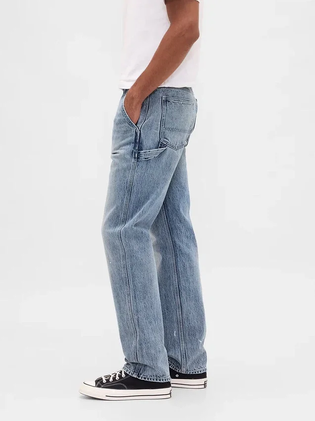 Locker sitzende Straight-Carpenter-Jeans