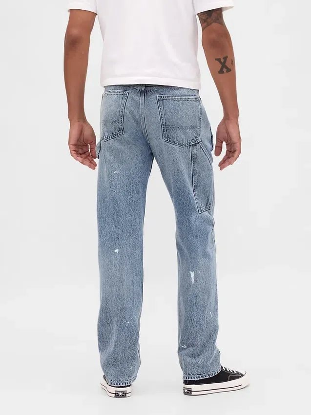 Locker sitzende Straight-Carpenter-Jeans