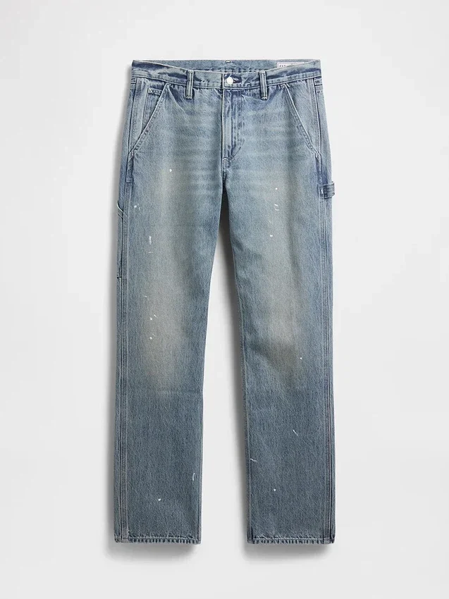Locker sitzende Straight-Carpenter-Jeans