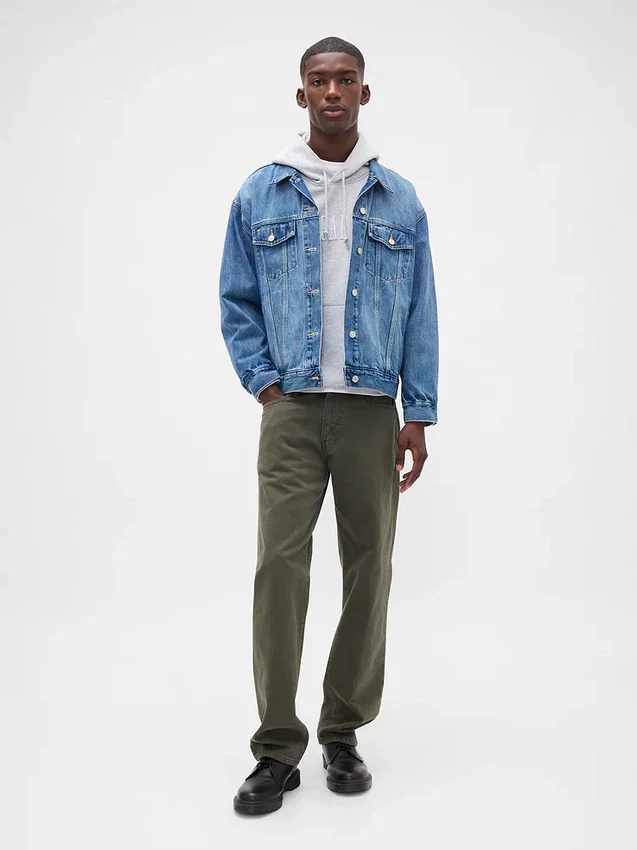 Locker sitzende Straight-Jeans