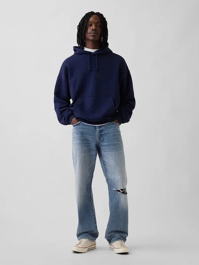 Locker sitzende Straight-Jeans