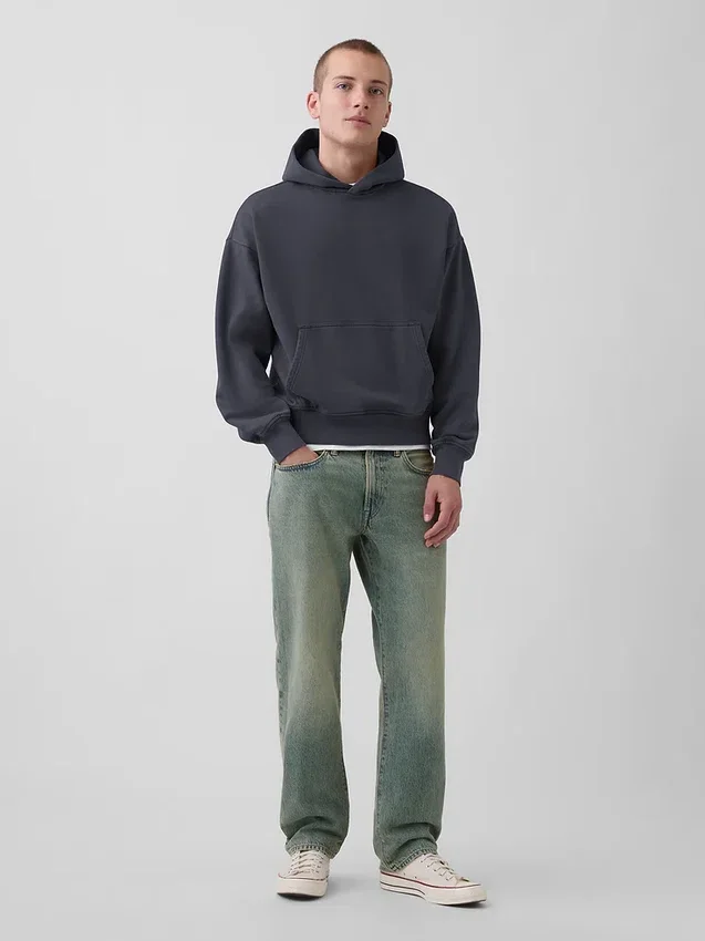Locker sitzende Straight-Jeans