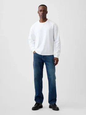 Locker sitzende Straight-Jeans