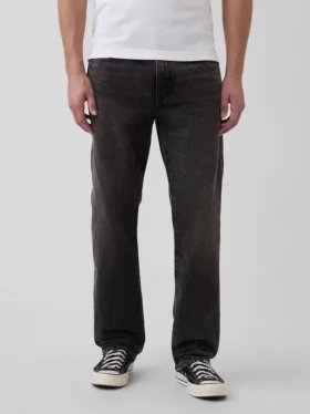 Locker sitzende Straight-Jeans