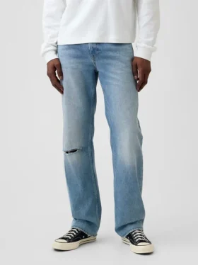 Locker sitzende Straight-Jeans