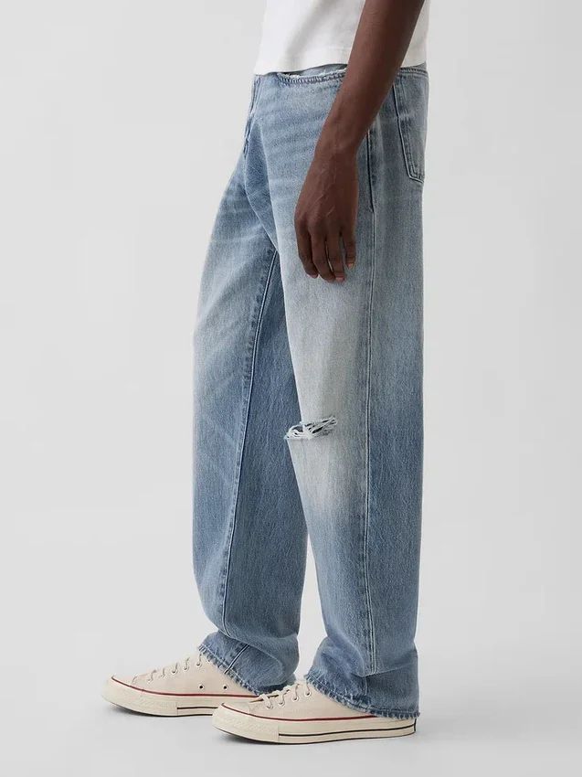 Locker sitzende Straight-Jeans