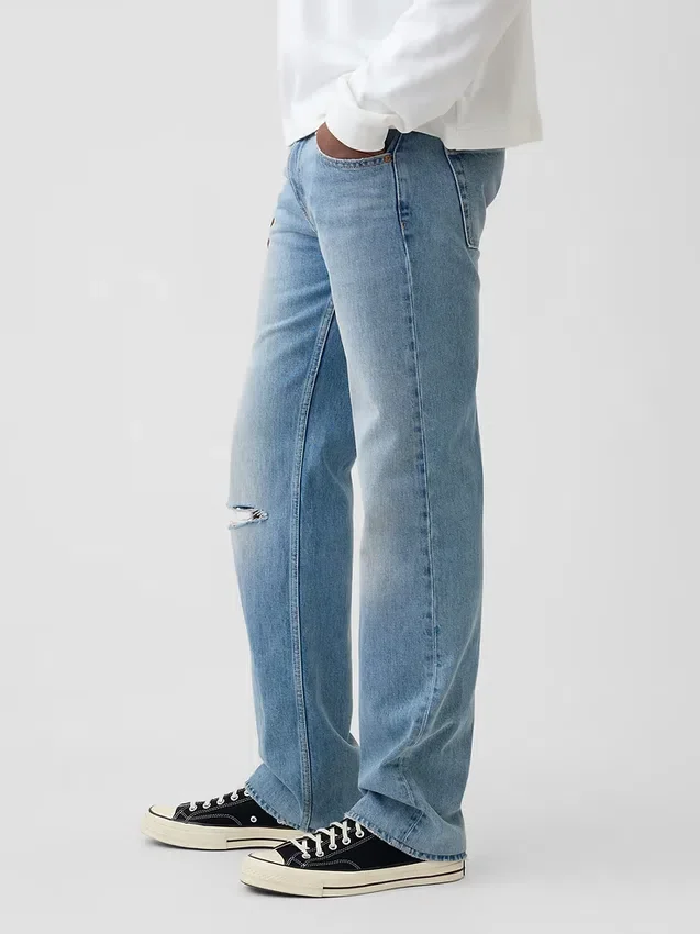 Locker sitzende Straight-Jeans