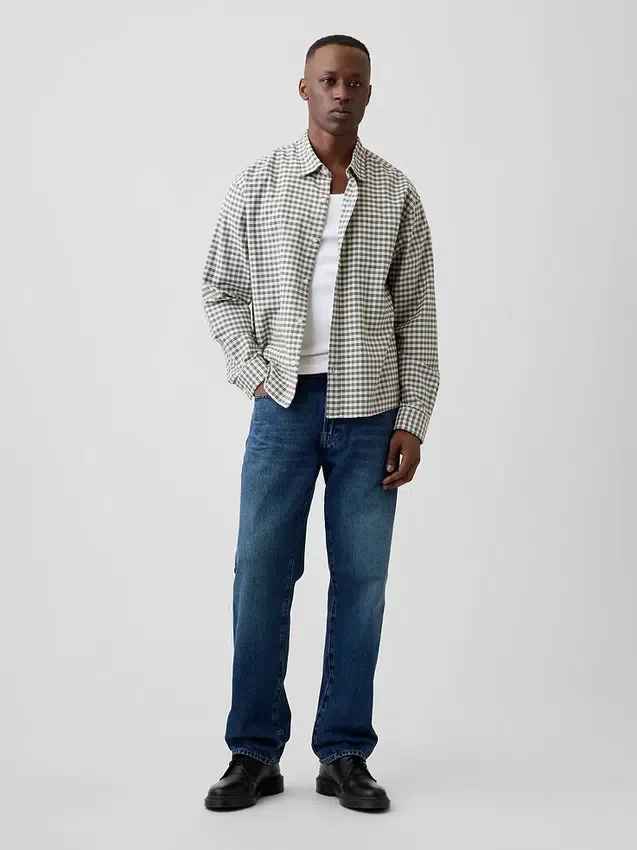 Locker sitzende Straight-Jeans