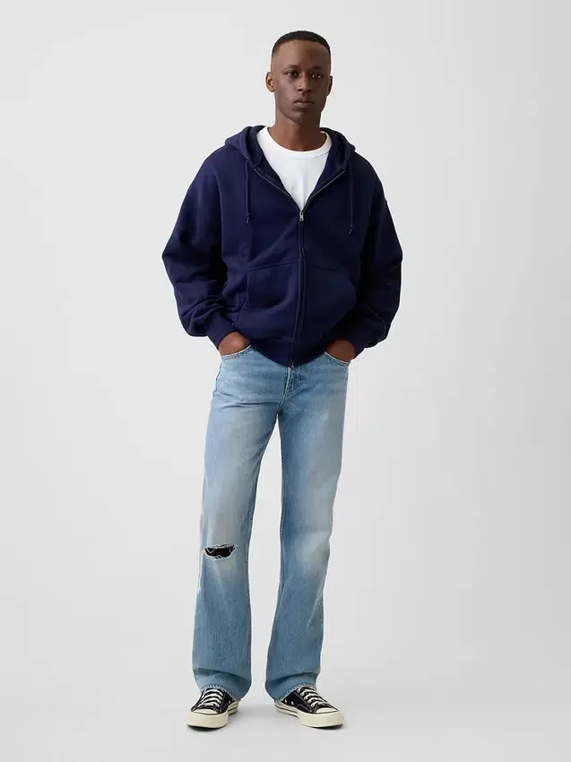 Locker sitzende Straight-Jeans