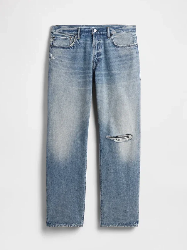 Locker sitzende Straight-Jeans