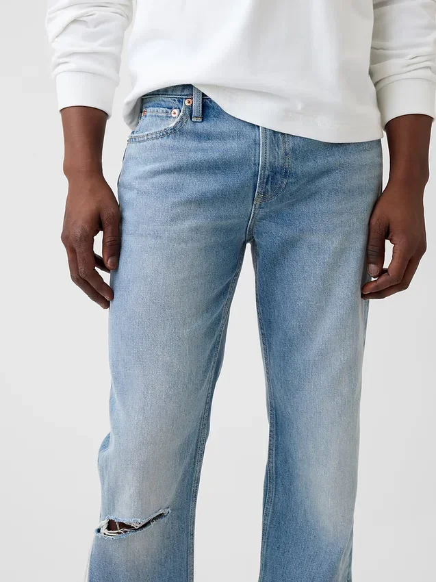 Locker sitzende Straight-Jeans