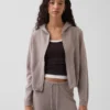 Locker sitzender Kapuzenpullover mit Reißverschluss aus 100 % Baumwolle