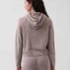 Locker sitzender Kapuzenpullover mit Reißverschluss aus 100 % Baumwolle