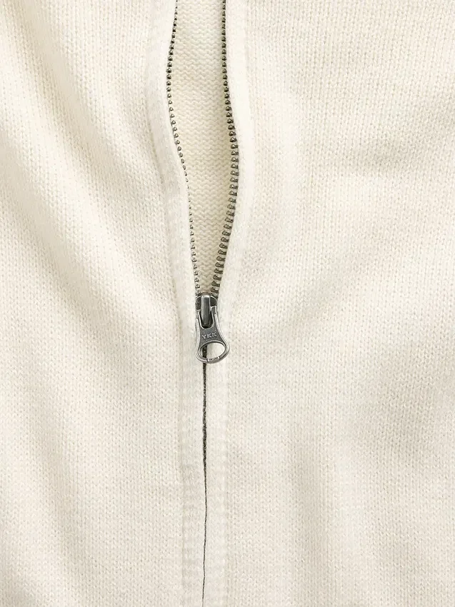 Locker sitzender Kapuzenpullover mit Reißverschluss aus 100 % Baumwolle