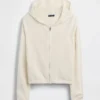 Locker sitzender Kapuzenpullover mit Reißverschluss aus 100 % Baumwolle
