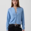 Locker sitzender, kurz geschnittener Pullover aus 100 % Baumwolle