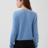 Locker sitzender, kurz geschnittener Pullover aus 100 % Baumwolle