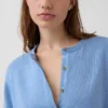 Locker sitzender, kurz geschnittener Pullover aus 100 % Baumwolle