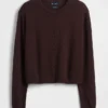 Locker sitzender, kurz geschnittener Pullover aus 100 % Baumwolle