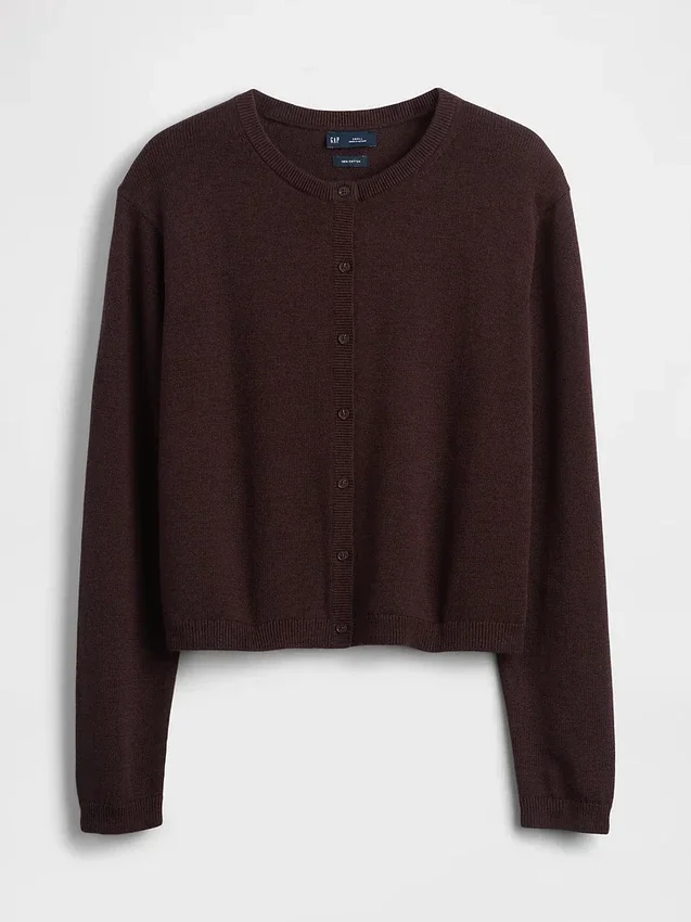 Locker sitzender, kurz geschnittener Pullover aus 100 % Baumwolle
