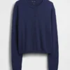 Locker sitzender, kurz geschnittener Pullover aus 100 % Baumwolle