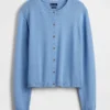 Locker sitzender, kurz geschnittener Pullover aus 100 % Baumwolle