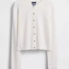Locker sitzender, kurz geschnittener Pullover aus 100 % Baumwolle