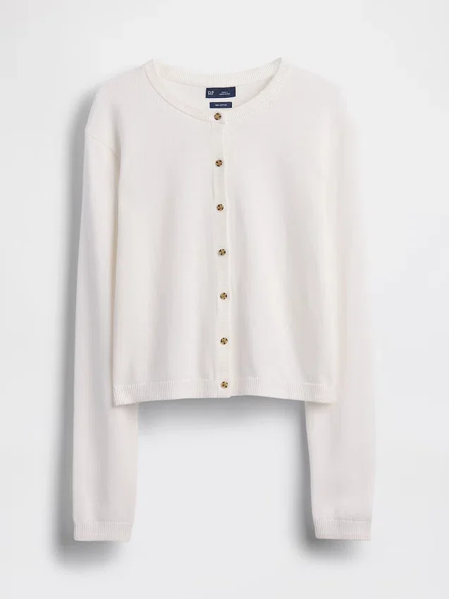 Locker sitzender, kurz geschnittener Pullover aus 100 % Baumwolle