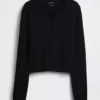 Locker sitzender, kurz geschnittener Pullover aus 100 % Baumwolle