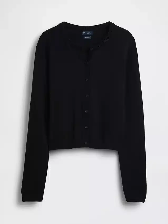 Locker sitzender, kurz geschnittener Pullover aus 100 % Baumwolle