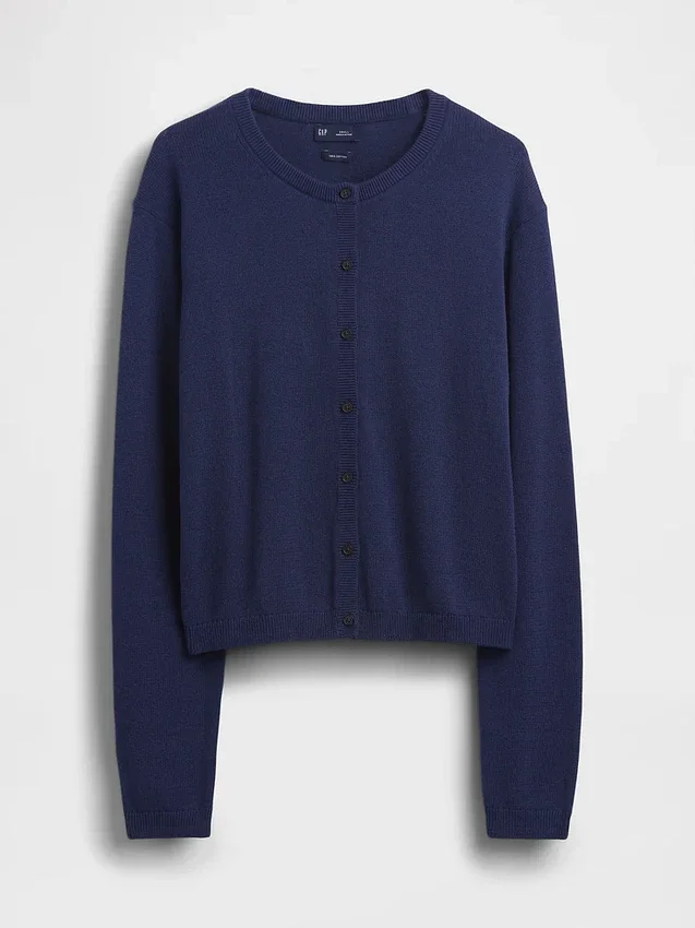 Locker sitzender, kurz geschnittener Pullover aus 100 % Baumwolle