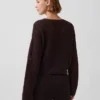 Locker sitzender Pullover aus 100 % Baumwolle im Häkel-Look