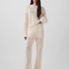 Locker sitzender Pullover aus 100 % Baumwolle im Häkel-Look