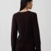 Locker sitzender Pullover aus Baumwollmischung mit V-Ausschnitt
